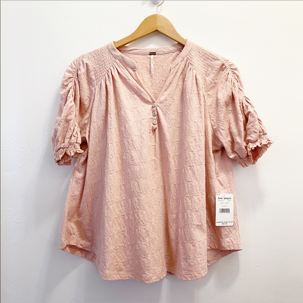 Free People || Fever Dream Ruched Sleeve Shirt